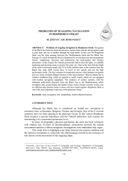 PROBLEMS OF SEAGOING NAVIGATION IN BOSPHORUS STRAIT