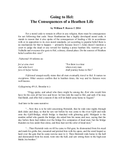 Going to Hel: The Consequences of a Heathen Life