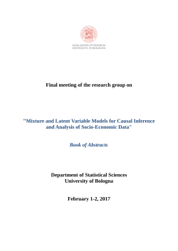 Final meeting of the research group on "Mixture and Latent Variable