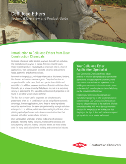 Cellulose Ethers - Dow Construction Chemicals