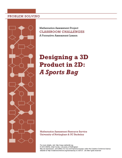 designing - a sports bag r1 - the Mathematics Assessment Project
