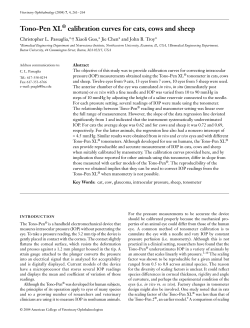Tono-Pen XL calibration curves for cats, cows and sheep