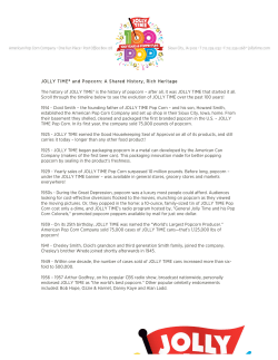 A Shared History of JOLLY TIME and Popcorn