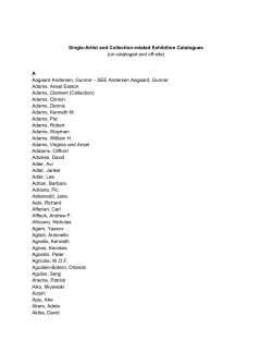 Single-Artist and Collection-related Exhibition Catalogs