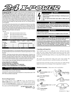 Electrical Requirements Unpacking and Inspection - Tanning