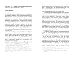 ARTICLE 28: AN ILLUSION OF RELIGIOUS TOLERATION