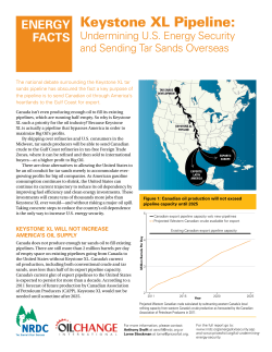 Keystone XL Pipeline - Undermining US Energy Security and