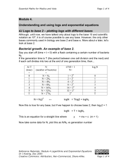 4J-4L Understanding and using logs and exponential