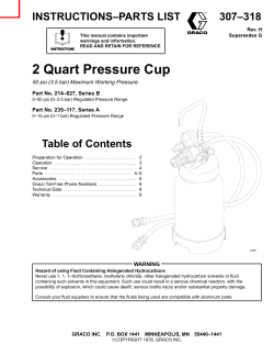 307318H 2 Quart Pressure Cup, Instructions-Parts