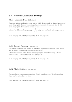 0.8 Various Calculator Settings