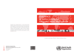 Guidance on policy-making for Integrated Vector Management (IVM)