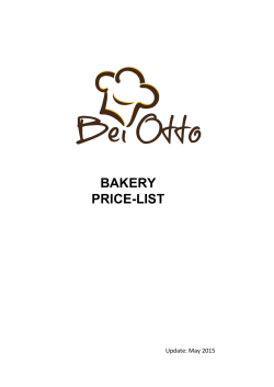 bakery price-list