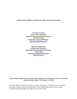 Nonparametric Efficiency Analysis for Coffee