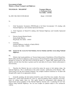 Norms for the Access for Fuel Stations, Service Stations