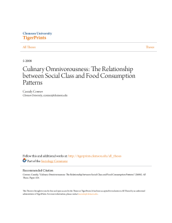 Culinary Omnivorousness: The Relationship between
