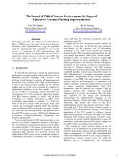 HICSS`01: The Impact of Critical Success Factors Across the Stages