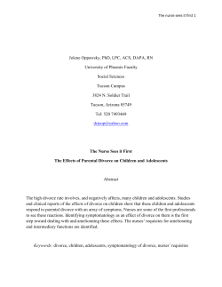 The nurse Sees It First - Annals Of Psychotherapy