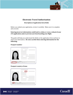 Electronic Travel Authorization