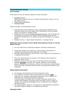 Intermolecular Forces