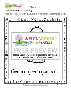 Give me green gumballs. - A Wellspring of Worksheets