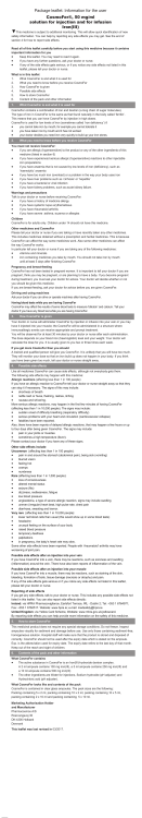 CosmoFer&reg;, 50 mg/ml solution for injection and for infusion Iron(III