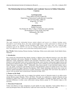 The Relationship between Ethnicity and Academic Success in