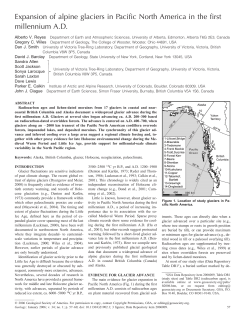 Expansion of alpine glaciers in Pacific North America in the