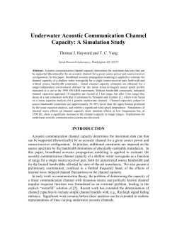 Underwater acoustic communication channel capacity: a simulation