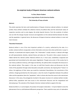 An empirical study of Hispanic American national anthems