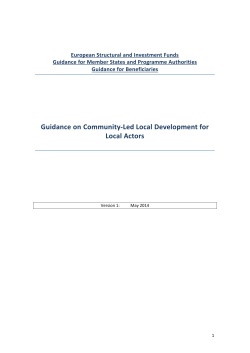 Guidance on Community-Led Local Development for Local Actors