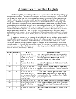 Absurdities of Written English