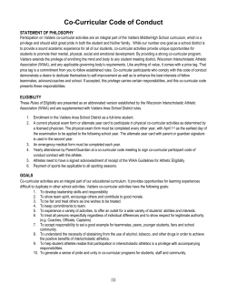 VHS Code of Conduct - Valders Area School District