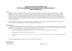 Amendment articles of association