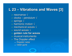 Vibrations and Waves - University of Iowa Physics