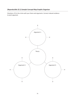 (Reproducible 22.1) Sample Concept Map Graphic Organizer