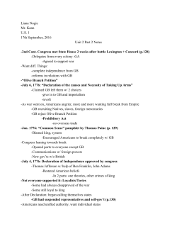 Liana Nogic Mr. Kann US 1 17th September, 2016 Unit 2