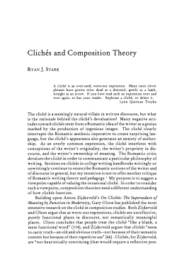 Cliches and Composition Theory