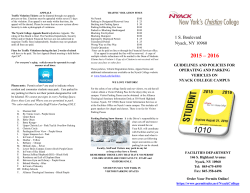 Parking Guidelines and Policies