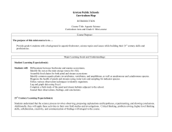 Aquatic Science Curriculum