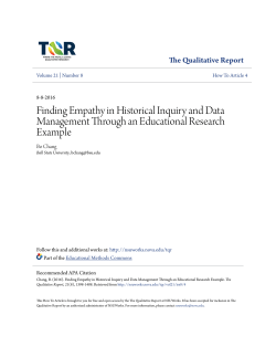 Finding Empathy in Historical Inquiry and Data
