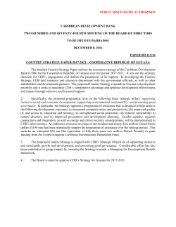 Guyana - Caribbean Development Bank