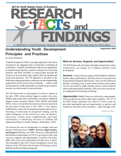 Understanding Youth Development Principles and