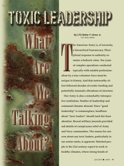 he American Army is, of necessity, a hierarchical bureaucracy. Disci