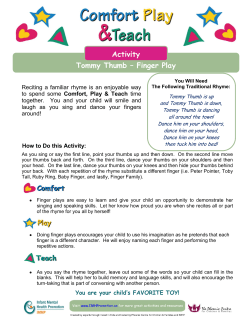 Tommy Thumb &ndash; Finger Play Activity