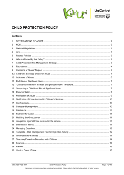 CHILD PROTECTION POLICY