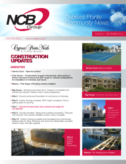 Cypress Pointe Community News
