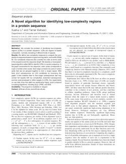 A Novel algorithm for identifying low