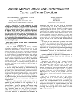 Android Malware Attacks and Countermeasures: Current