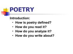 Introduction to Poetry Analysis(1)