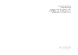 segmentation, hierarchies and the gender pay gap in greek labour